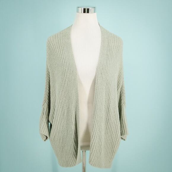 Barefoot Dreams Cozy Chic Lite Size L Large XL Gray Open Dolman Cardigan Sweater - Picture 1 of 8